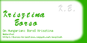 krisztina borso business card